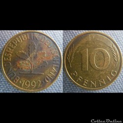 10 Pfennig 1992 F