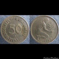 50 Pfennig 1969 F