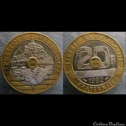 20 Francs 1992