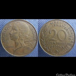 20 Centimes 1974