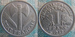 1 Franc 1942 lourde