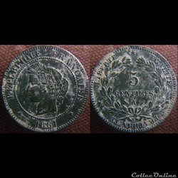 5 Centimes 1881 A
