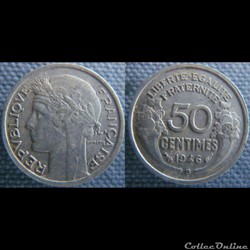 50 centimes 1946 B