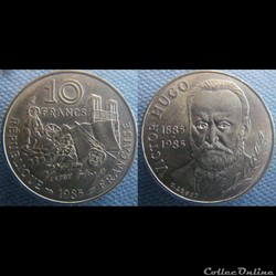 10 Francs 1985 Victor Hugo