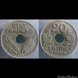 20 Centimes 1941