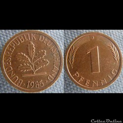 1 pfennig 1985 J