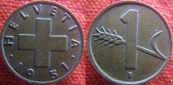 1 Rappen 1951 B