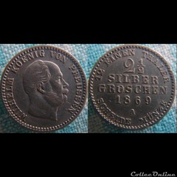 2,5 Groschen 1869 A Prusse