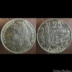 25 Centimes 1904