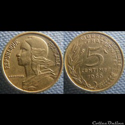 5 Centimes 1966