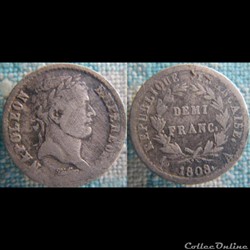 Demi Franc 1808 A