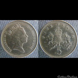 5 Pence 1991
