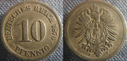 10 pfennig 1876 J
