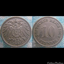 10 pfennig 1909 F