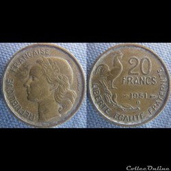 20 Francs 1951 B