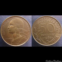 50 Centimes 1962