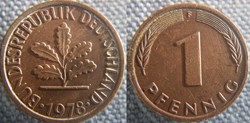 1 pfennig 1978 F