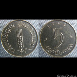 5 Centimes 1964