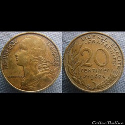 20 Centimes 1962