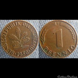 1 pfennig 1950 F