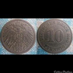 10 pfennig 1890 A