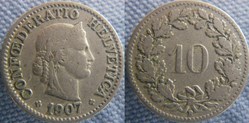 10 Rappen 1907 B