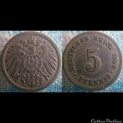 5 pfennig 1906 A