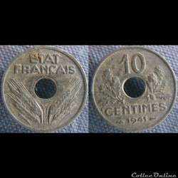 10 Centimes 1941