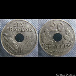 20 Centimes 1942