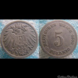 5 pfennig 1899 A