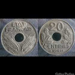 20 Centimes 1941