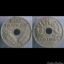 20 Centimes 1941