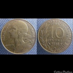 10 Centimes 1986