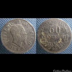 50 centesimi 1863 N