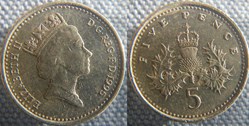 5 Pence 1995