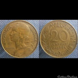 20 Centimes 1966