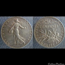 50 centimes 1918