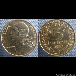 5 Centimes 1987