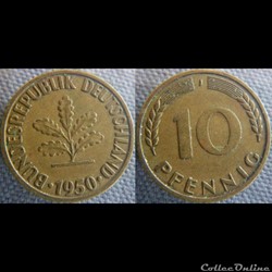 10 Pfennig 1950 J