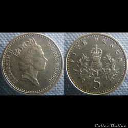 5 Pence 1996