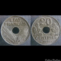 20 Centimes 1941