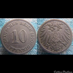 10 pfennig 1900 J