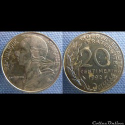 20 Centimes 1992