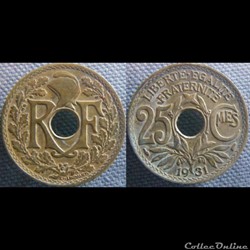 25 Centimes 1931