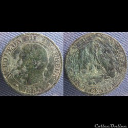 5 Centimes 1854 K