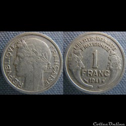 1 Franc 1941 légère
