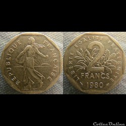 2 Francs 1980