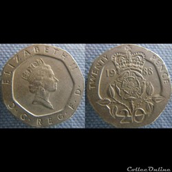 20 Pence 1988