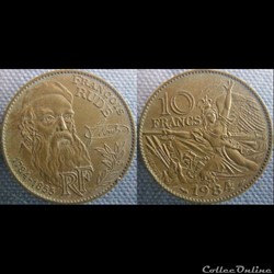 10 Francs 1984 Rude