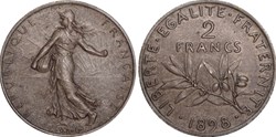 2 francs Semeuse 1898 Flan Mat (PCGS MS64)